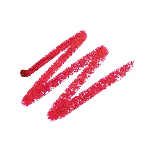 A zig-zag scribble of Edge lip pencil in “Candy Apple”, a rich bright red, over a white background, showcasing the pencil pigment.